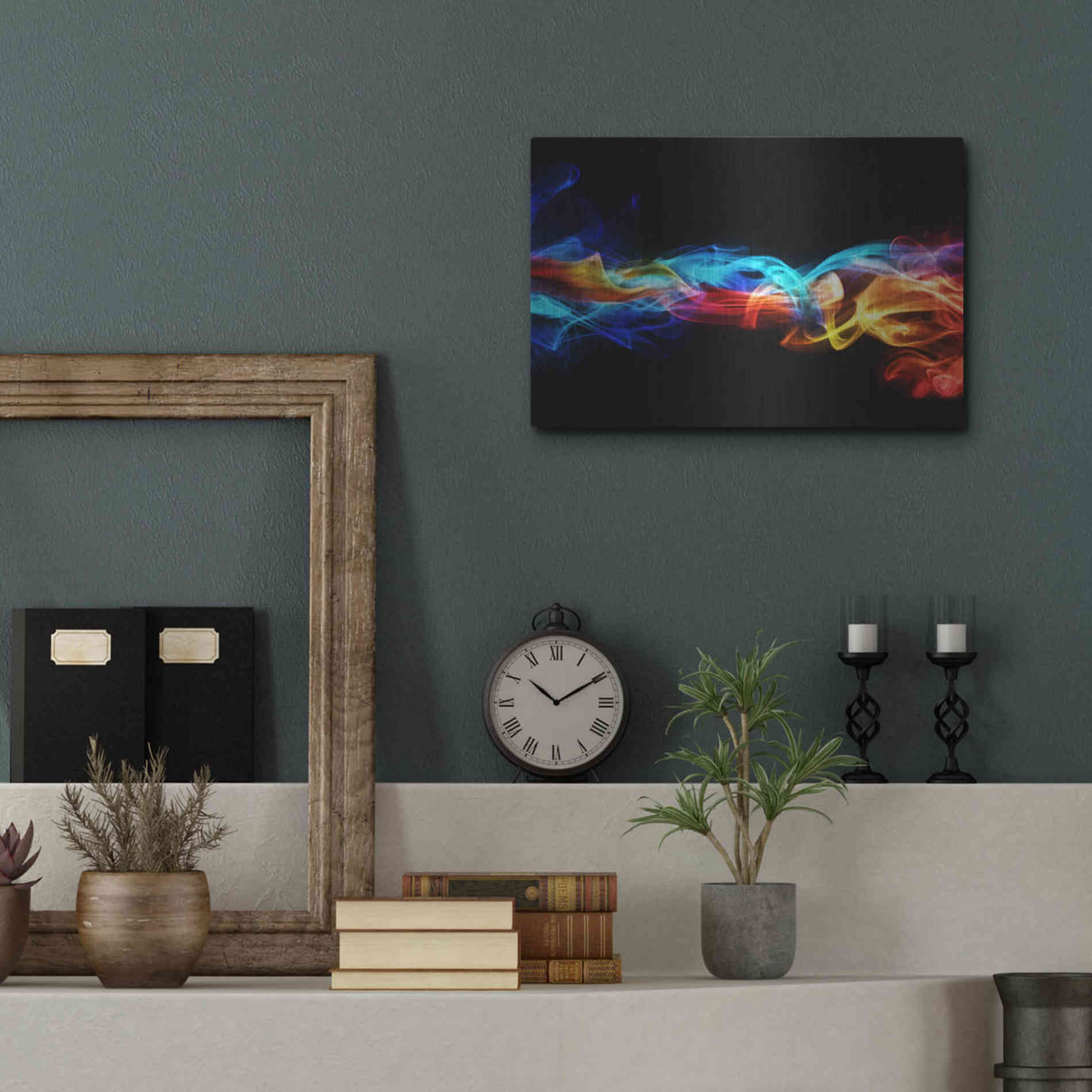 Luxe Metal Art 'Dynamic Haze' Metal Wall Art,16x12