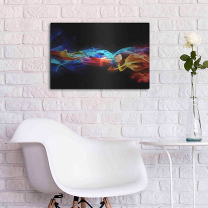 Luxe Metal Art 'Dynamic Haze' Metal Wall Art,24x16