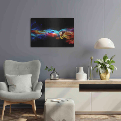 Luxe Metal Art 'Dynamic Haze' Metal Wall Art,24x16