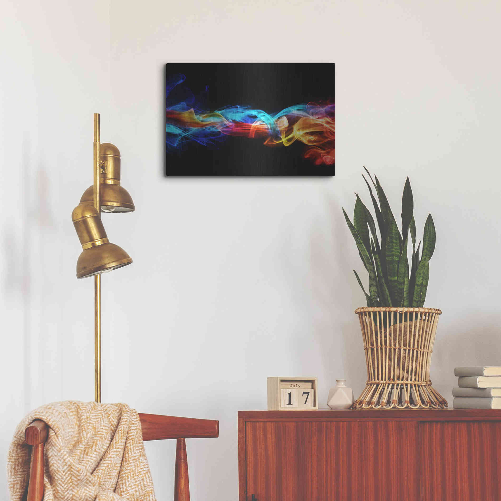 Luxe Metal Art 'Dynamic Haze' Metal Wall Art,24x16