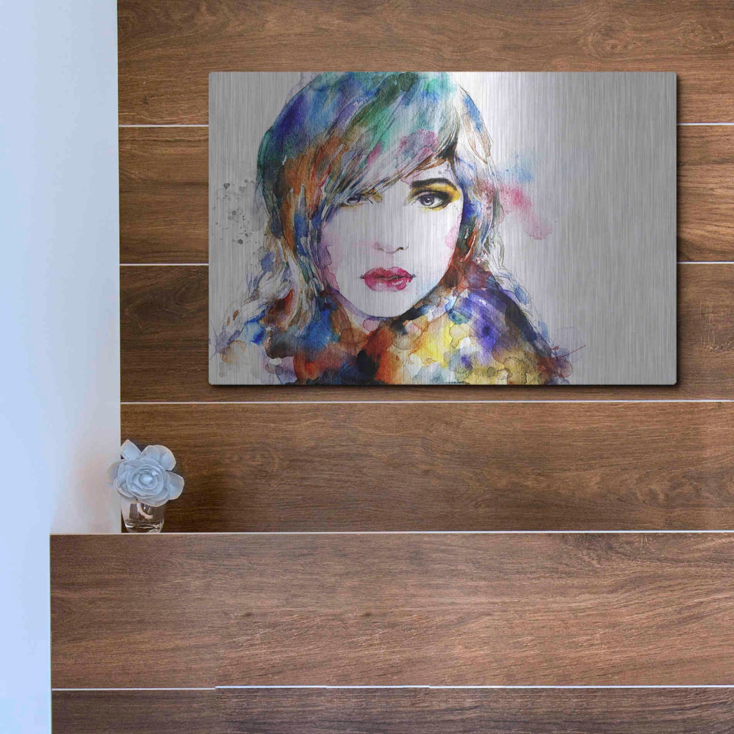 Luxe Metal Art 'Sweet Surrender' Metal Wall Art,16x12