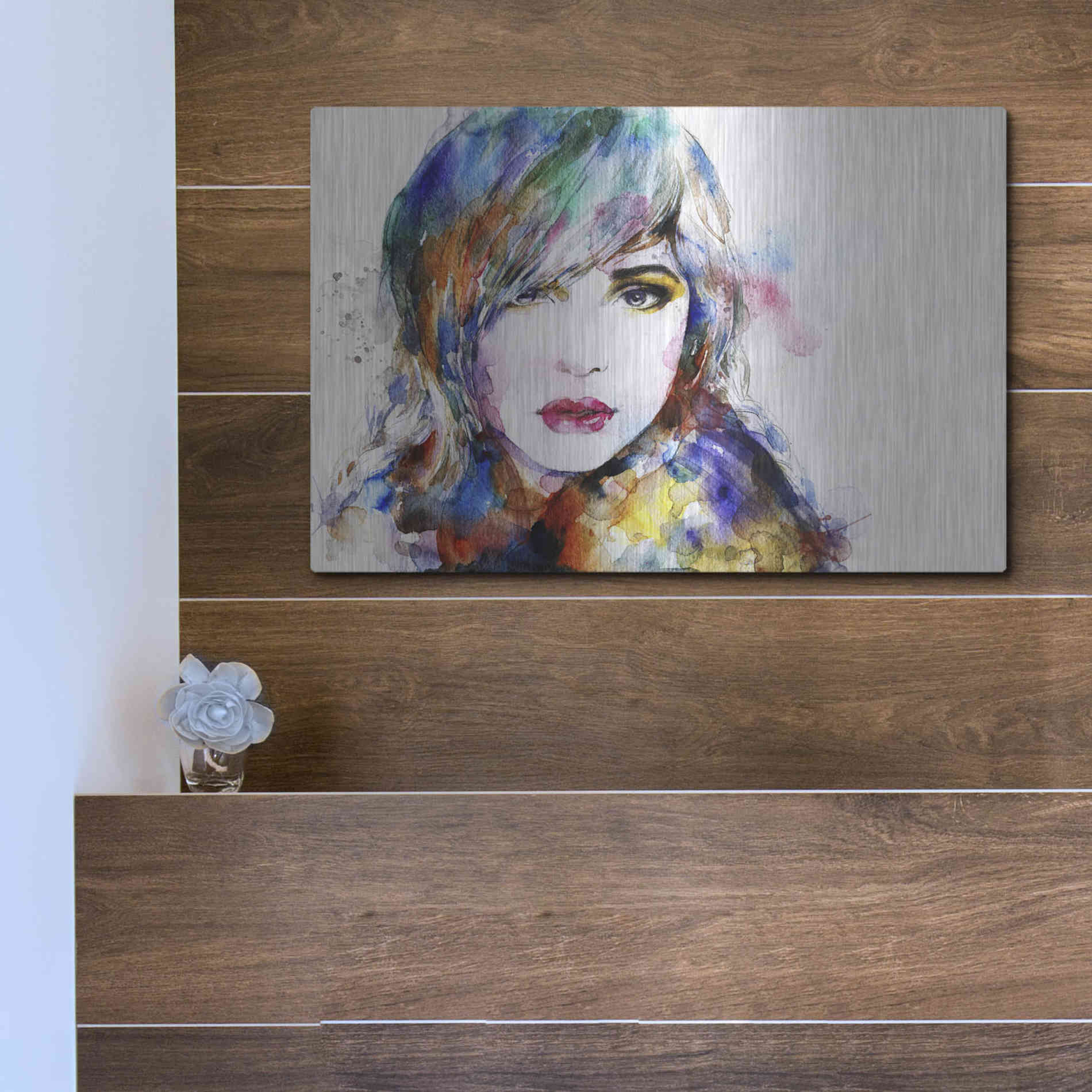 Luxe Metal Art 'Sweet Surrender' Metal Wall Art,16x12