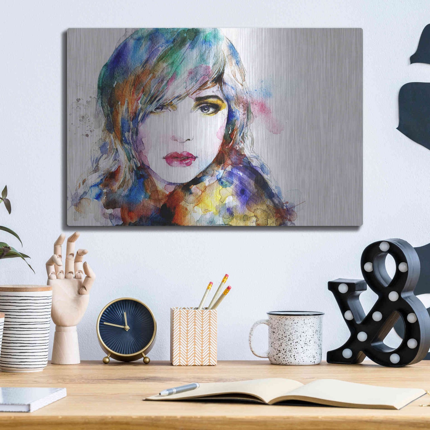 Luxe Metal Art 'Sweet Surrender' Metal Wall Art,16x12