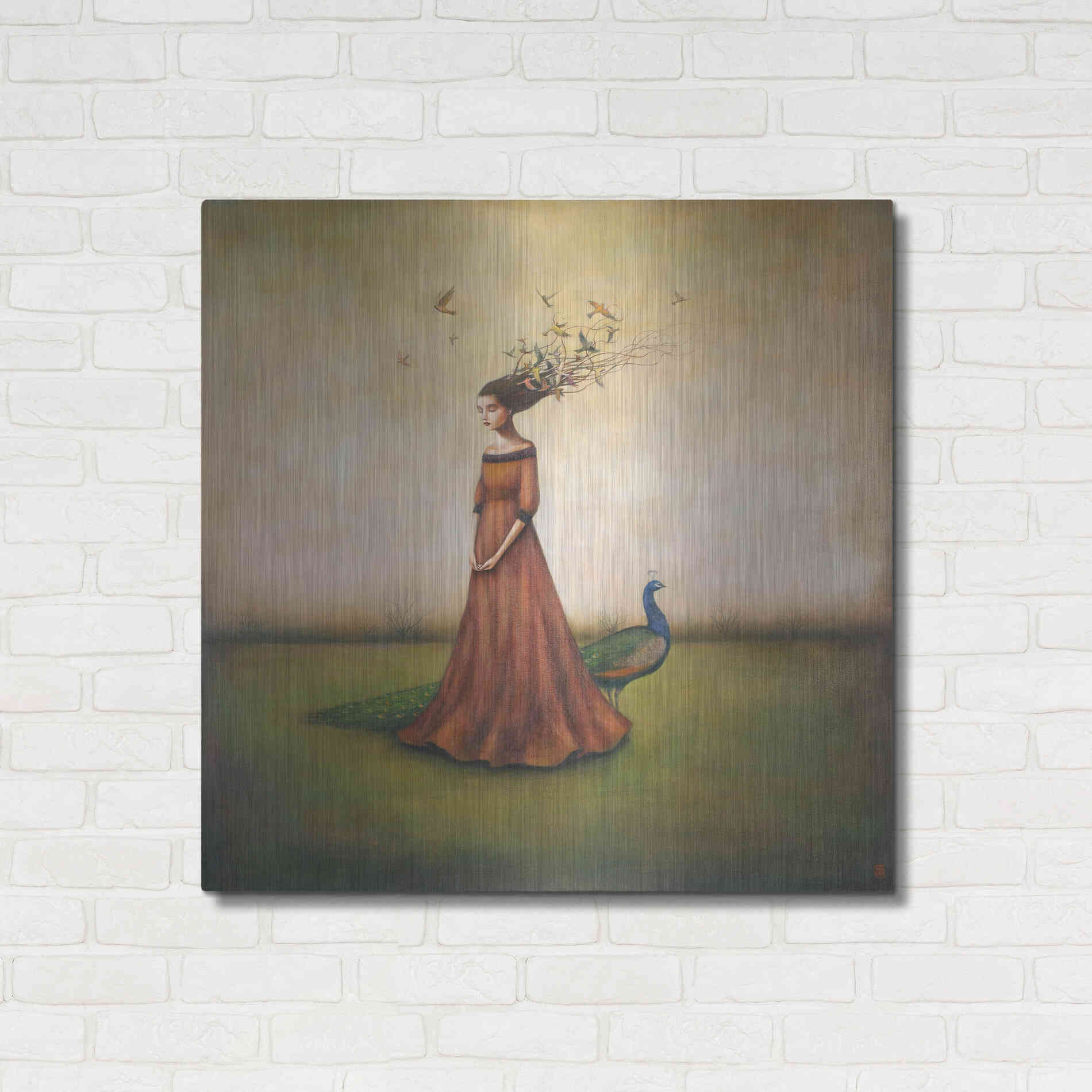 Luxe Metal Art 'Empty Nest Invocation' by Duy Huynh, Metal Wall Art,36x36