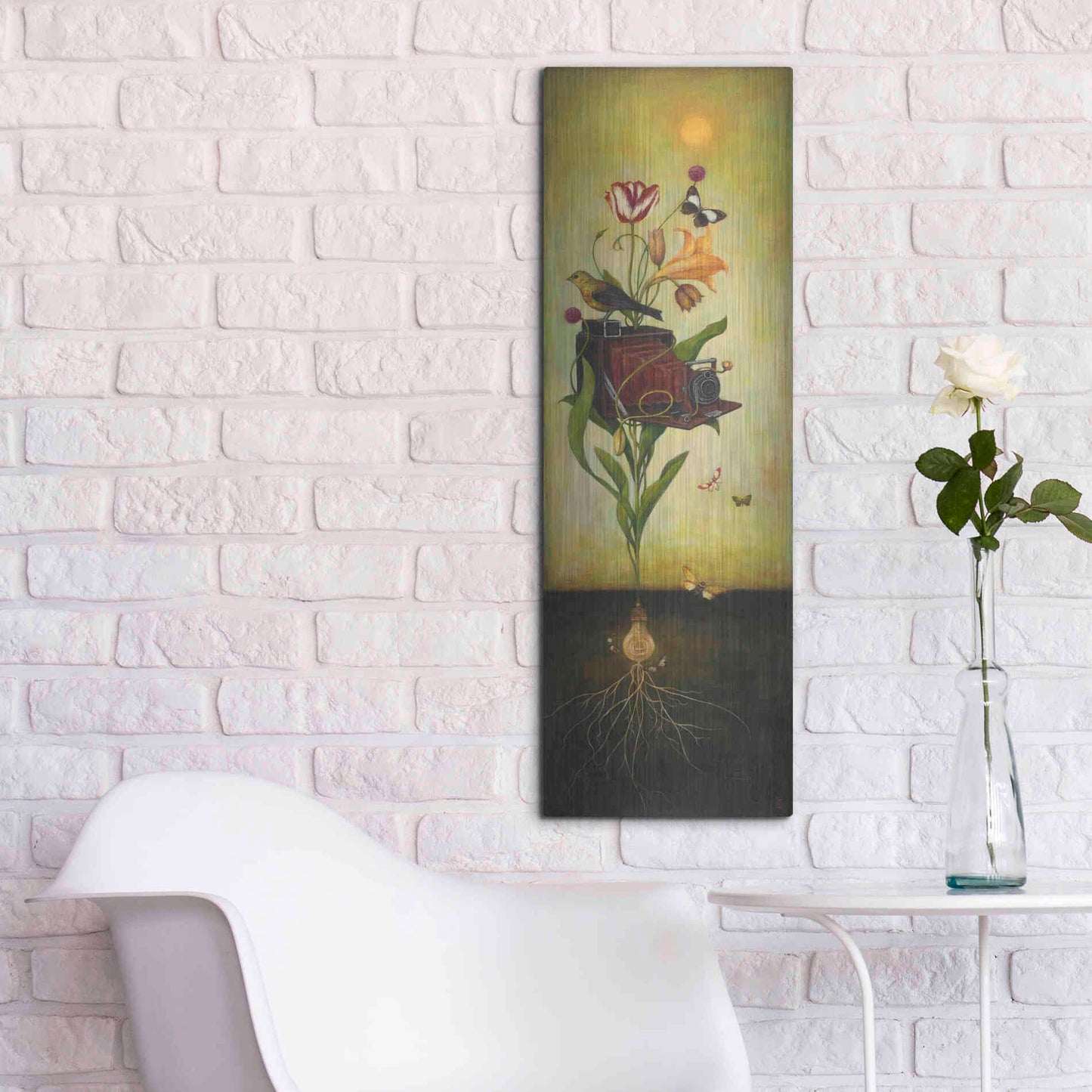 Luxe Metal Art 'Photosynthesis Bliss' by Duy Huynh, Metal Wall Art,12x36