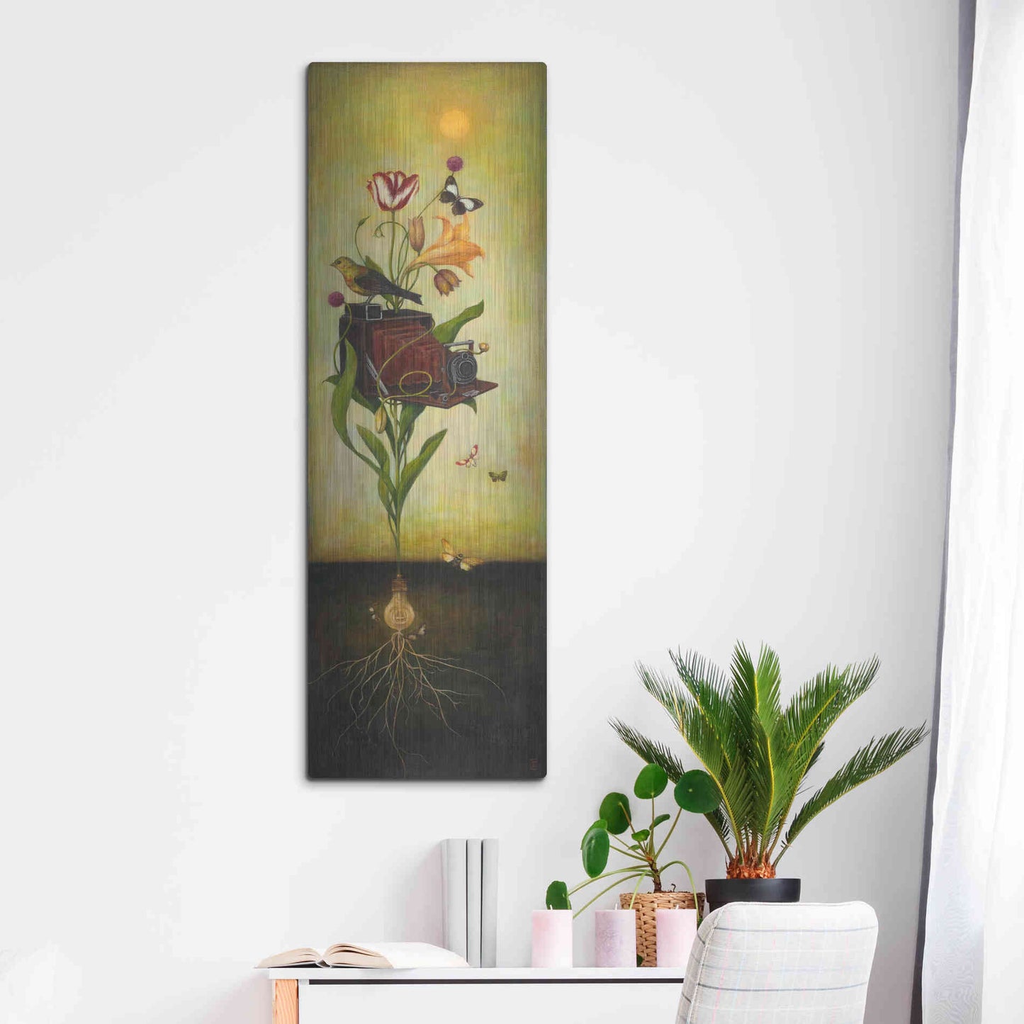 Luxe Metal Art 'Photosynthesis Bliss' by Duy Huynh, Metal Wall Art,16x48