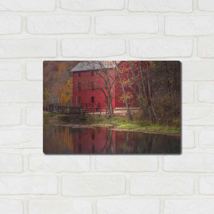 Luxe Metal Art 'Alley Springs Mill' by David Hammond, Metal Wall Art,16x12