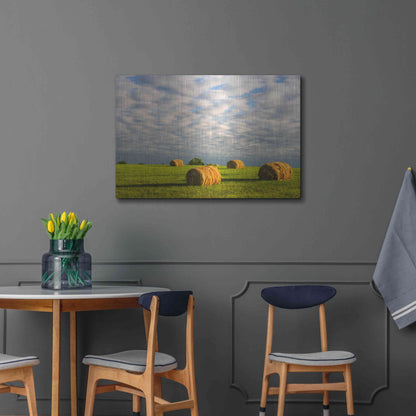 Luxe Metal Art 'Approaching Storm - Haystacks' by David Hammond, Metal Wall Art,36x24