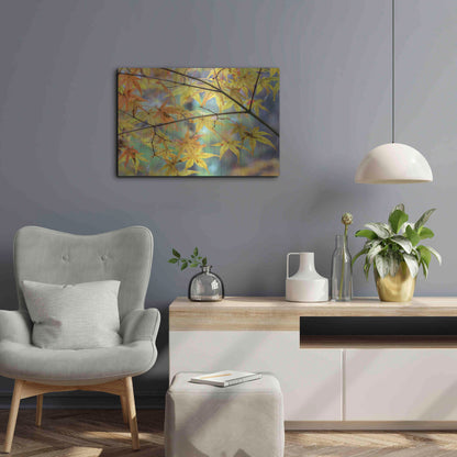 Luxe Metal Art 'Autumn Maples' by David Hammond, Metal Wall Art,24x16