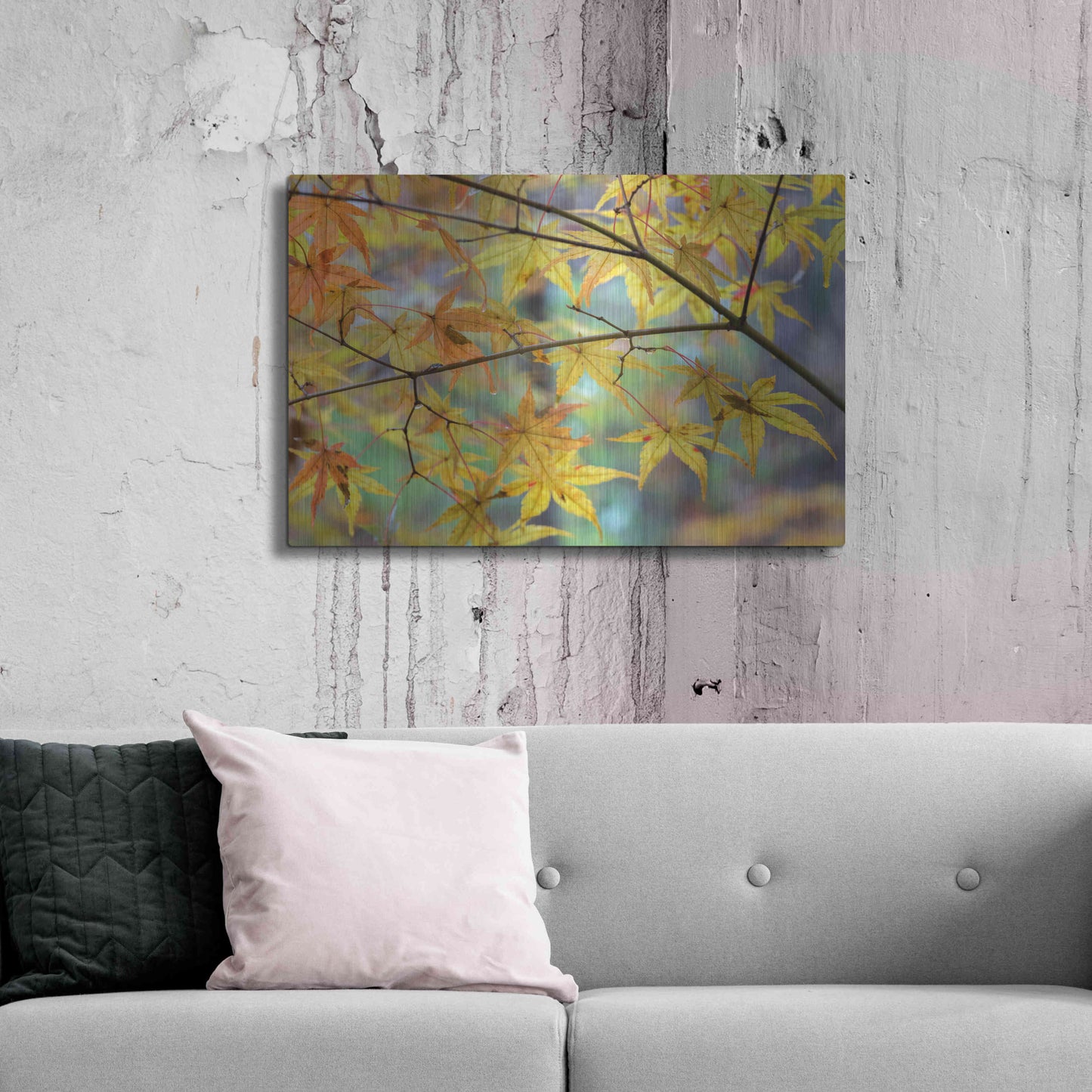 Luxe Metal Art 'Autumn Maples' by David Hammond, Metal Wall Art,36x24