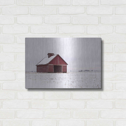 Luxe Metal Art 'Central Illinois Barn' by David Hammond, Metal Wall Art,24x16