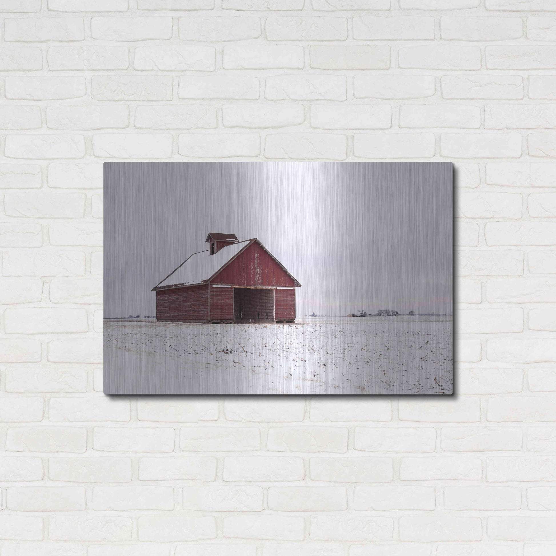 Luxe Metal Art 'Central Illinois Barn' by David Hammond, Metal Wall Art,36x24