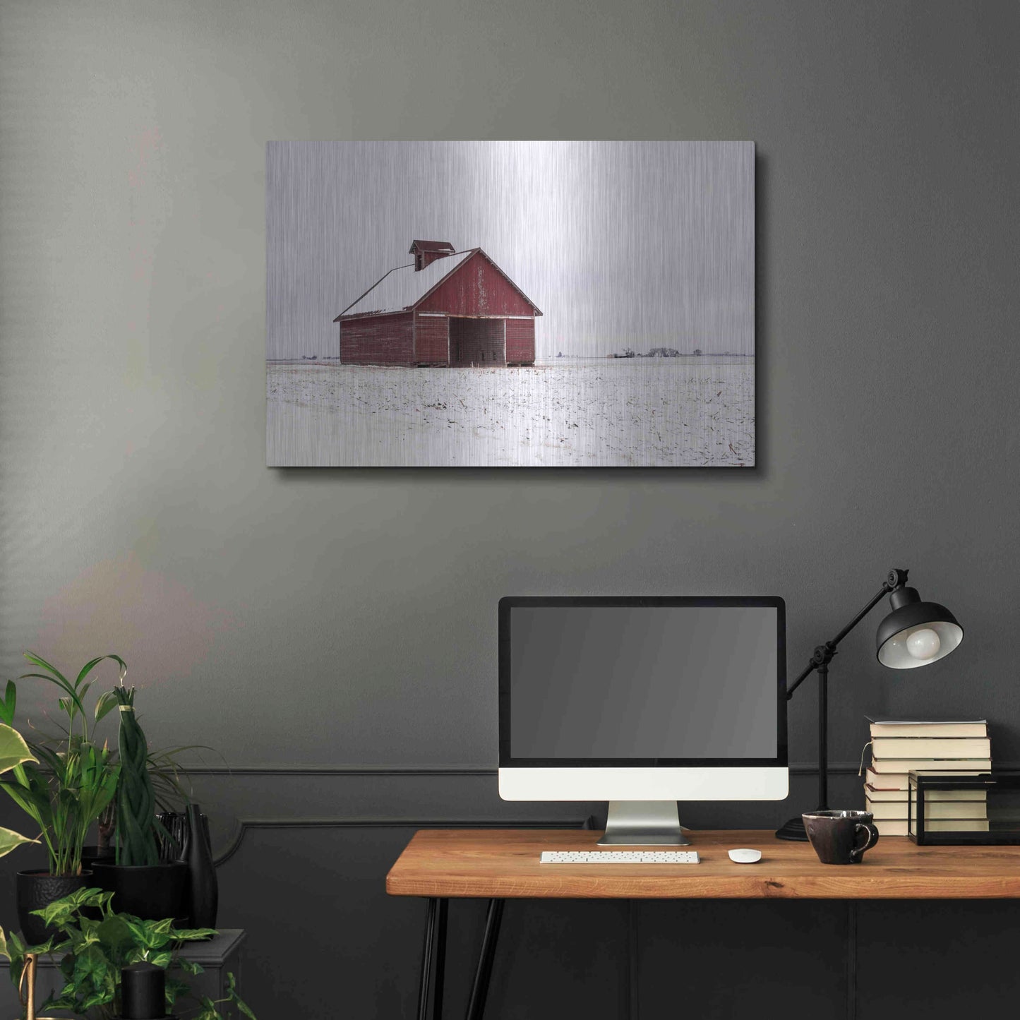 Luxe Metal Art 'Central Illinois Barn' by David Hammond, Metal Wall Art,36x24