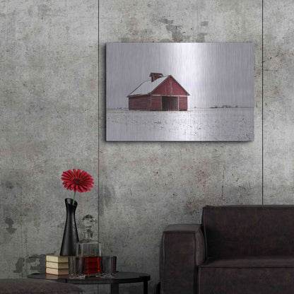 Luxe Metal Art 'Central Illinois Barn' by David Hammond, Metal Wall Art,36x24