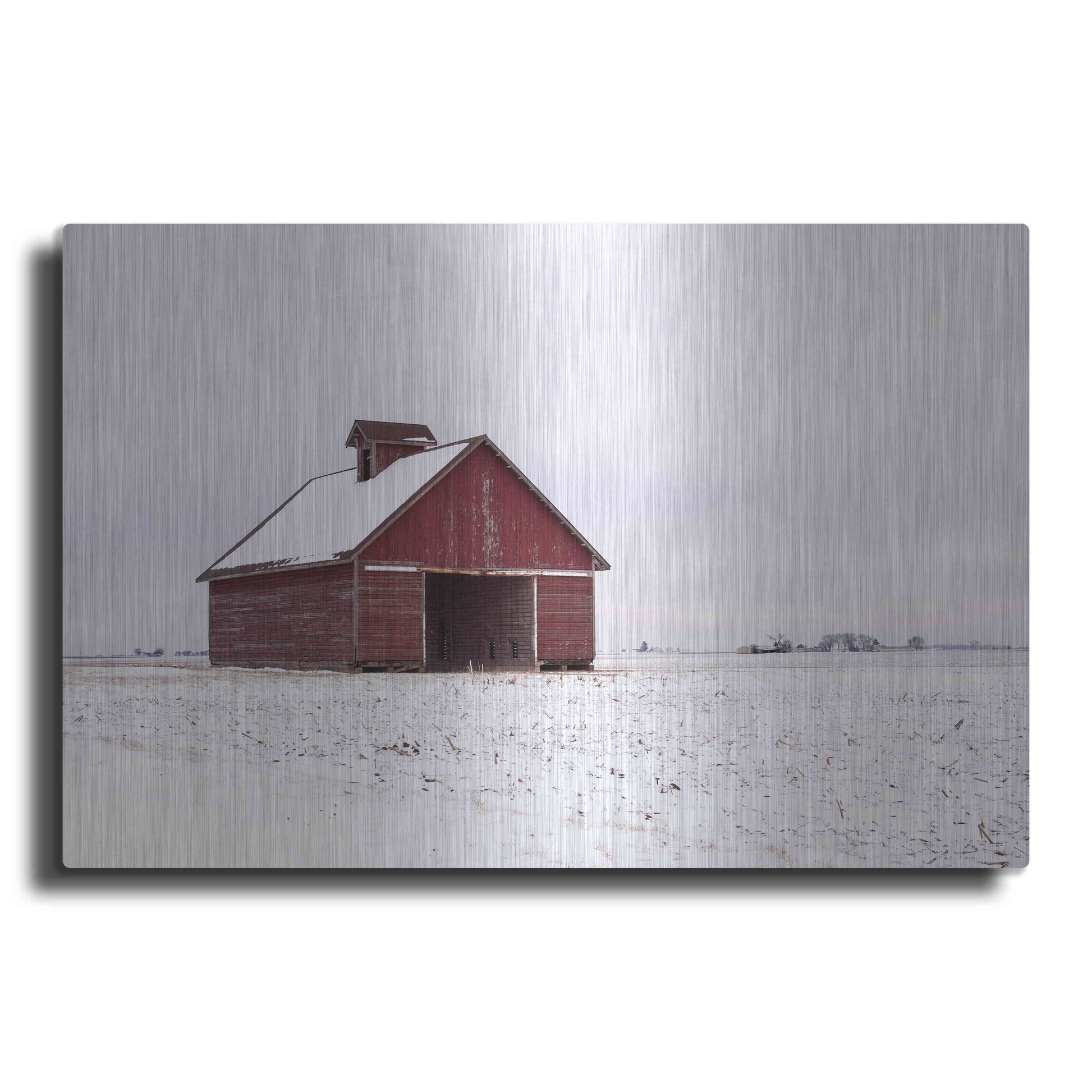 Luxe Metal Art 'Central Illinois Barn' by David Hammond, Metal Wall Art