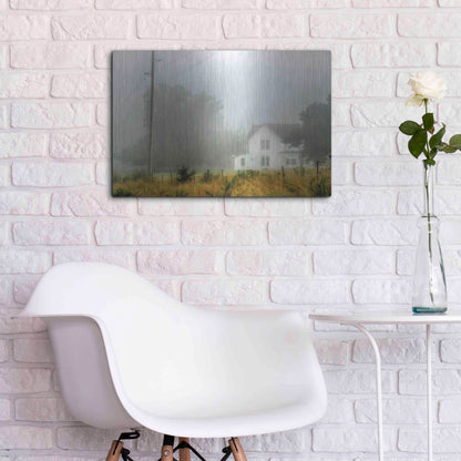 Luxe Metal Art 'Fog House' by David Hammond, Metal Wall Art,24x16