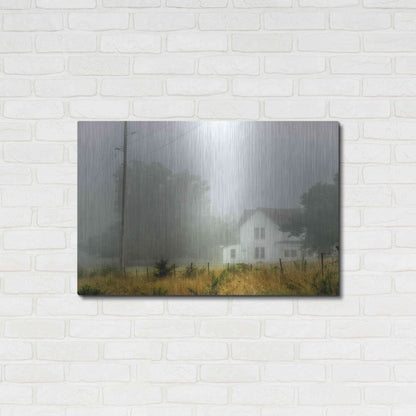 Luxe Metal Art 'Fog House' by David Hammond, Metal Wall Art,36x24