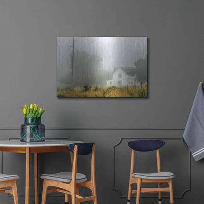 Luxe Metal Art 'Fog House' by David Hammond, Metal Wall Art,36x24