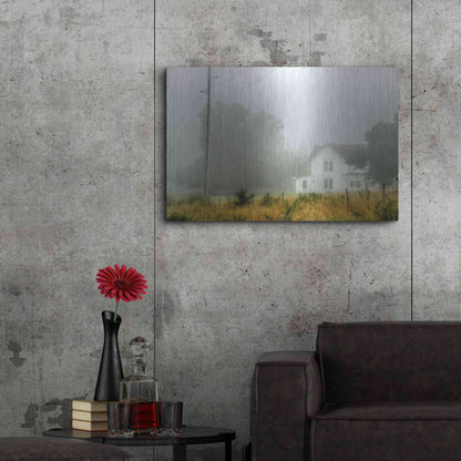 Luxe Metal Art 'Fog House' by David Hammond, Metal Wall Art,36x24