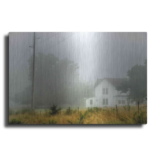 Luxe Metal Art 'Fog House' by David Hammond, Metal Wall Art