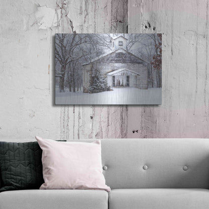 Luxe Metal Art 'Vintage Church' by David Hammond, Metal Wall Art,36x24