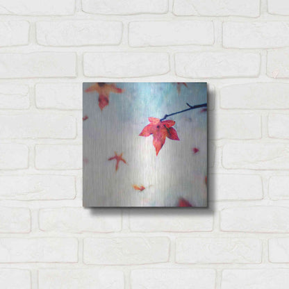 Luxe Metal Art 'All Fall Down' by Dawn D Hanna, Metal Wall Art,12x12