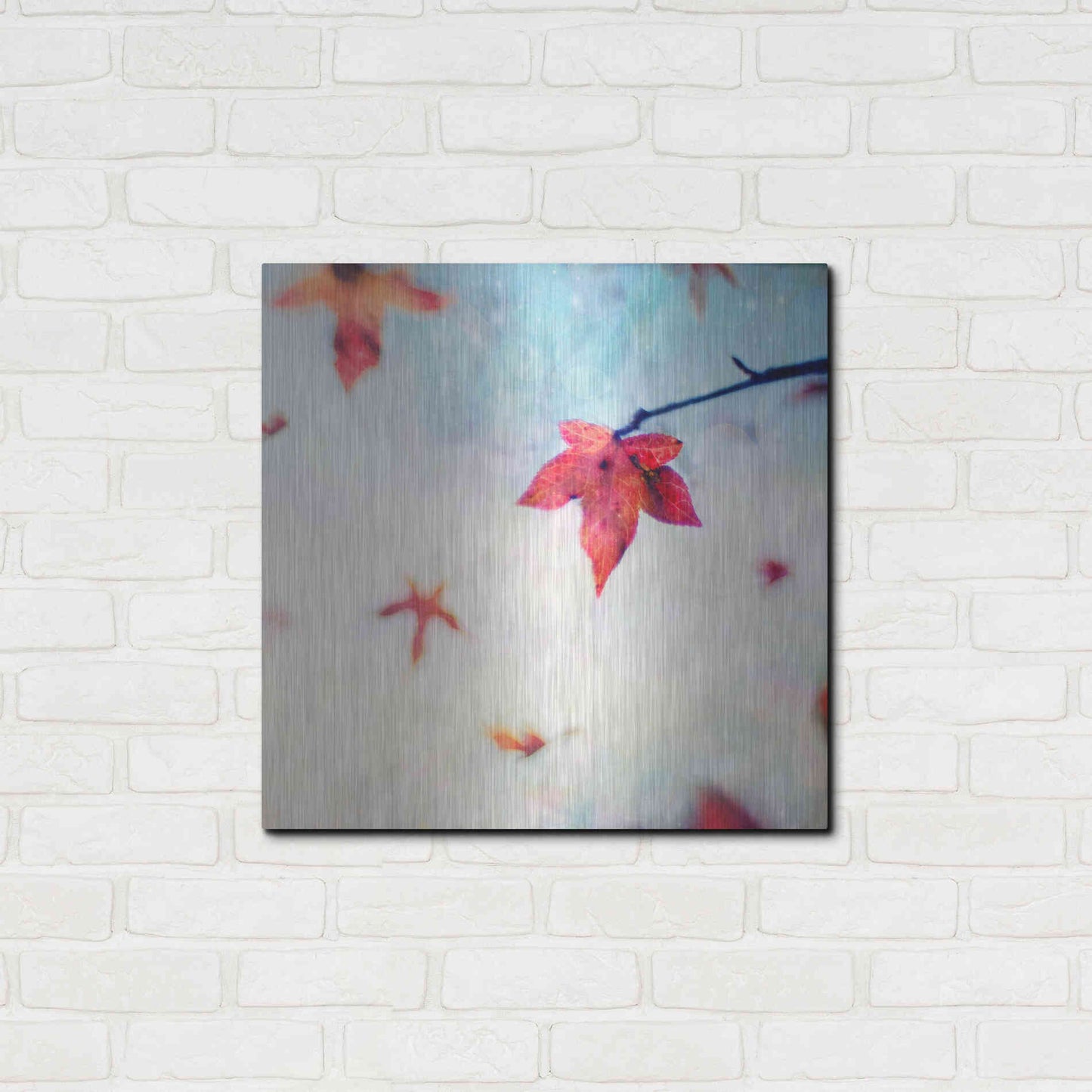 Luxe Metal Art 'All Fall Down' by Dawn D Hanna, Metal Wall Art,24x24