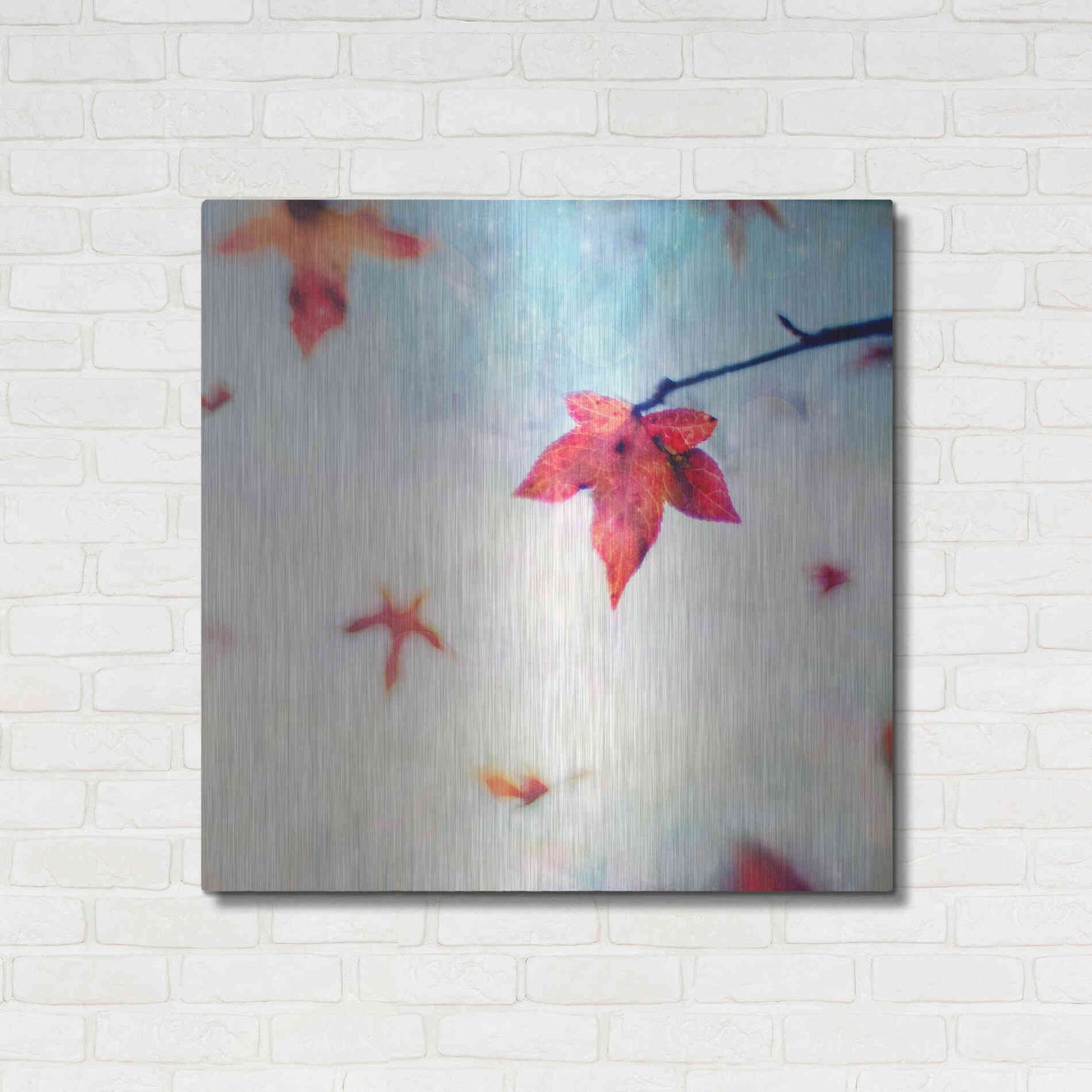 Luxe Metal Art 'All Fall Down' by Dawn D Hanna, Metal Wall Art,36x36