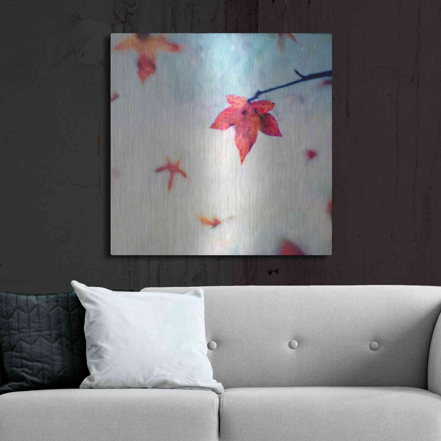 Luxe Metal Art 'All Fall Down' by Dawn D Hanna, Metal Wall Art,36x36