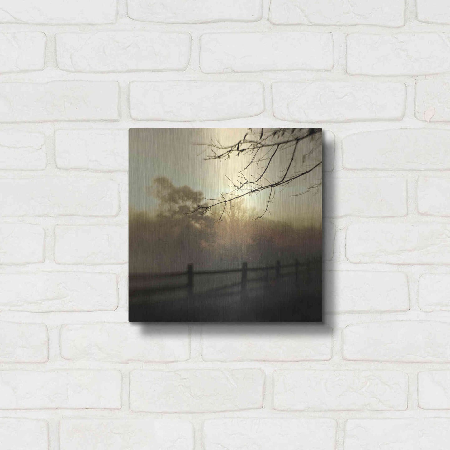 Luxe Metal Art 'At Dawn' by Dawn D Hanna, Metal Wall Art,12x12