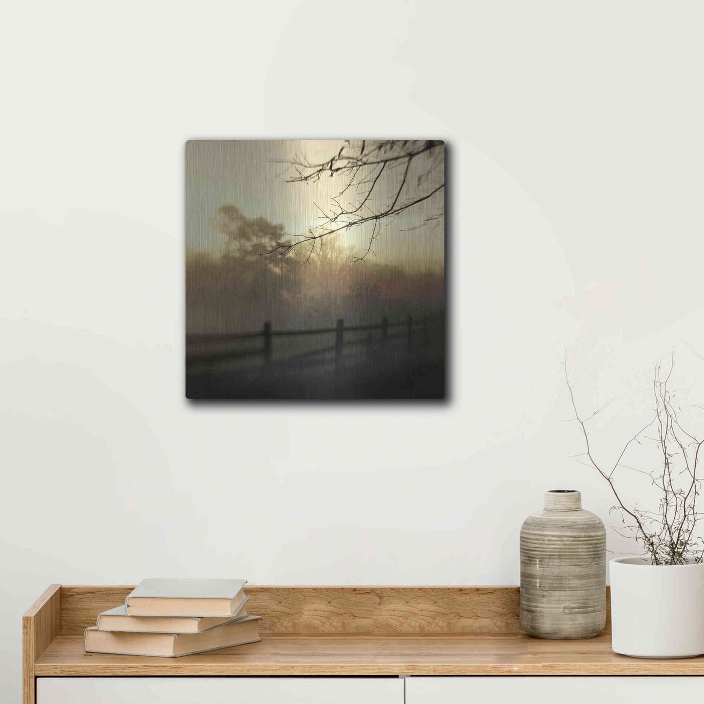 Luxe Metal Art 'At Dawn' by Dawn D Hanna, Metal Wall Art,12x12