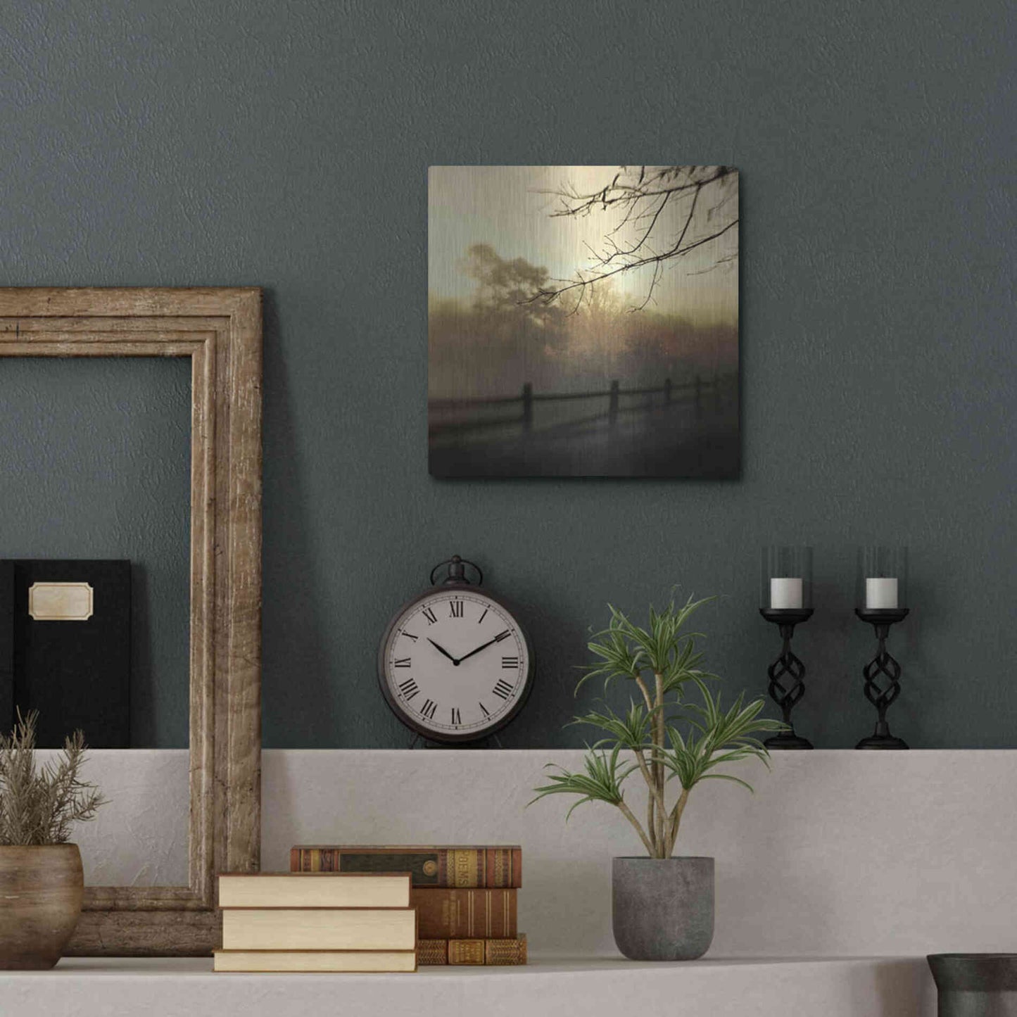 Luxe Metal Art 'At Dawn' by Dawn D Hanna, Metal Wall Art,12x12