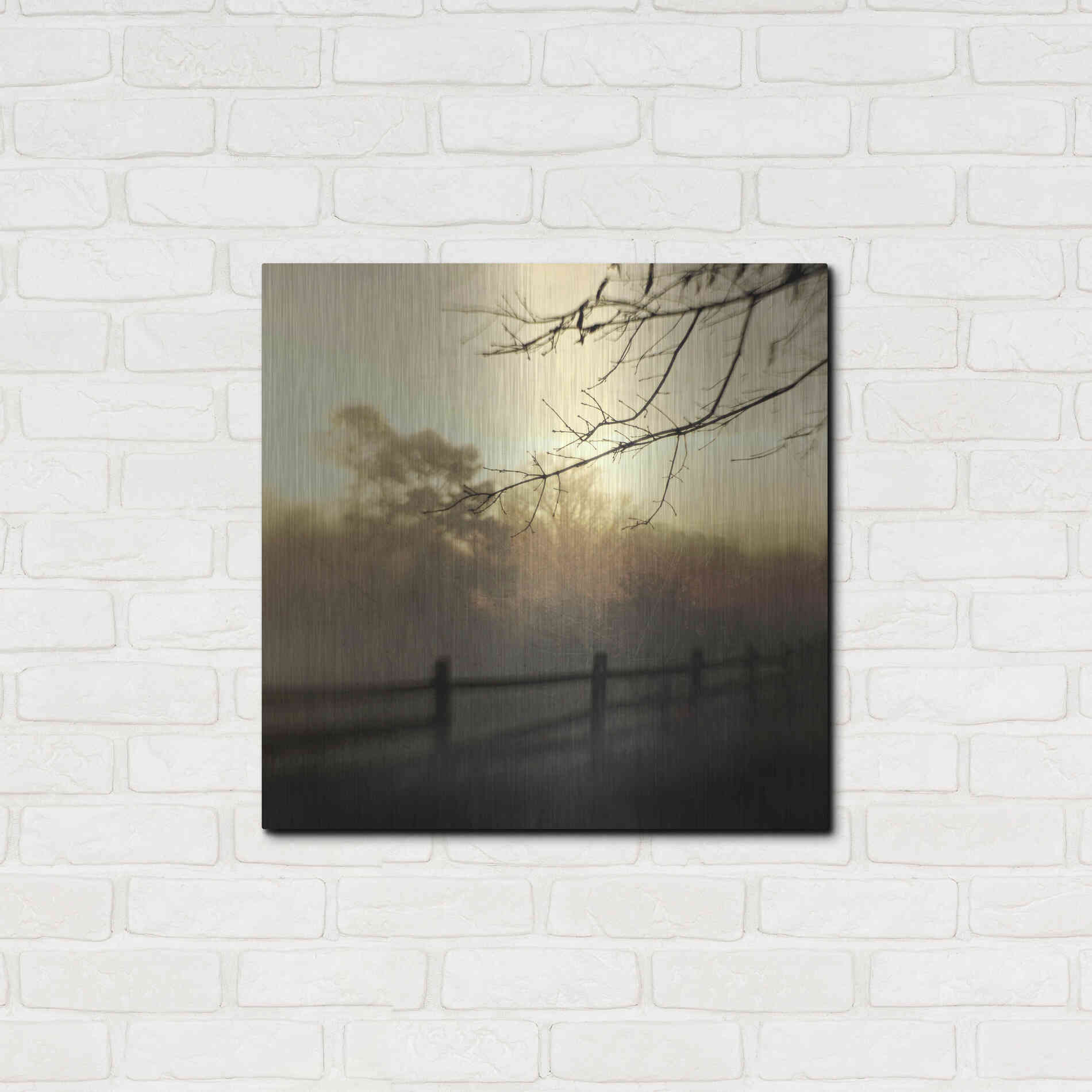 Luxe Metal Art 'At Dawn' by Dawn D Hanna, Metal Wall Art,24x24