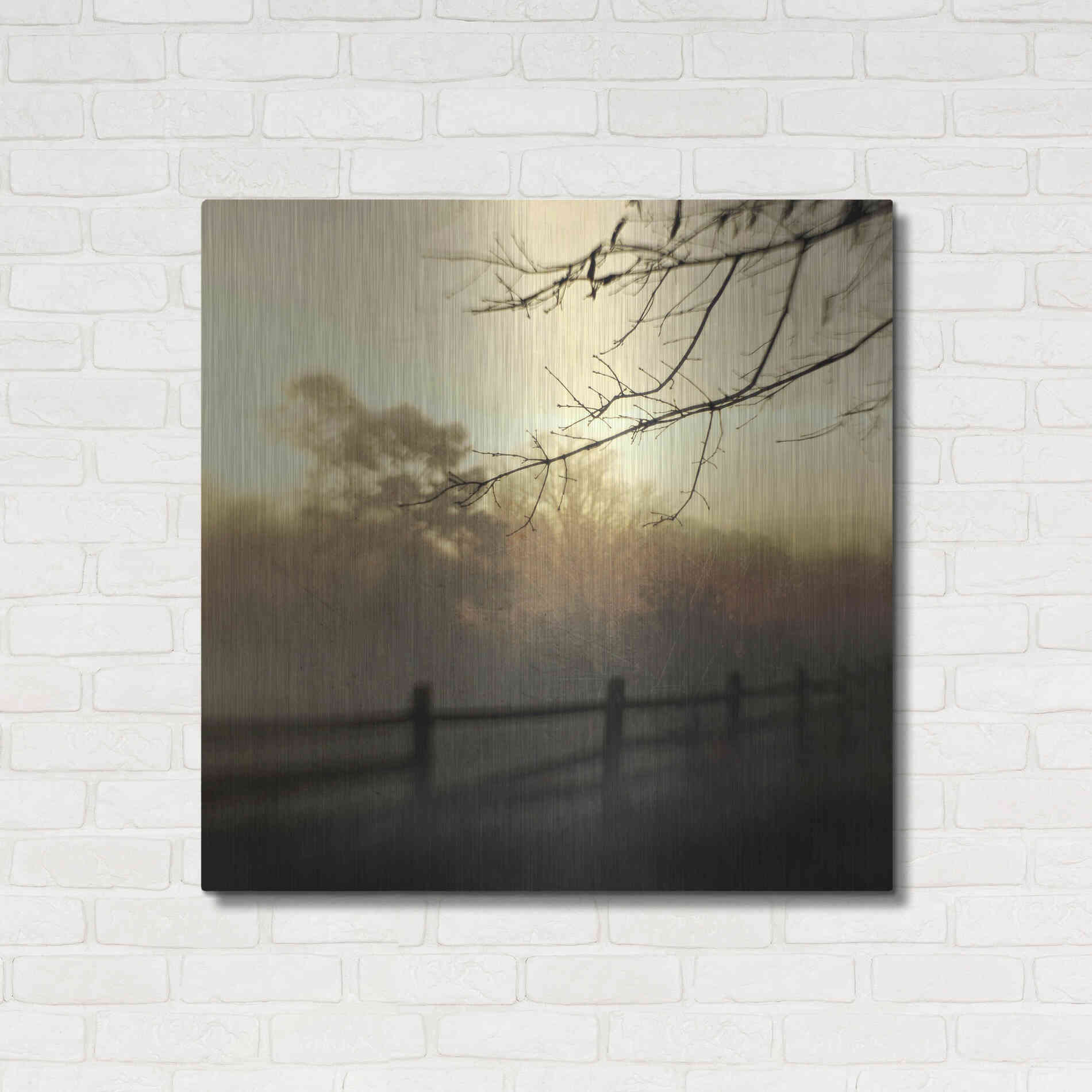 Luxe Metal Art 'At Dawn' by Dawn D Hanna, Metal Wall Art,36x36
