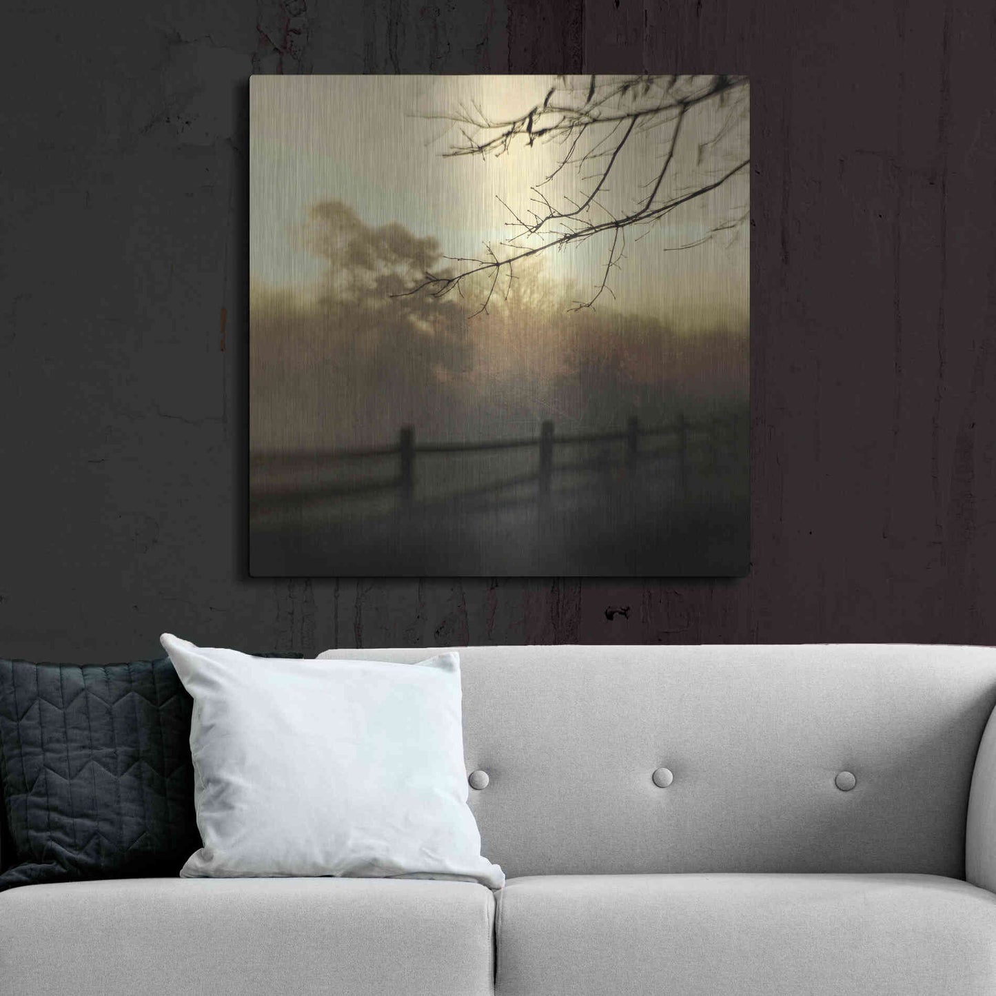 Luxe Metal Art 'At Dawn' by Dawn D Hanna, Metal Wall Art,36x36