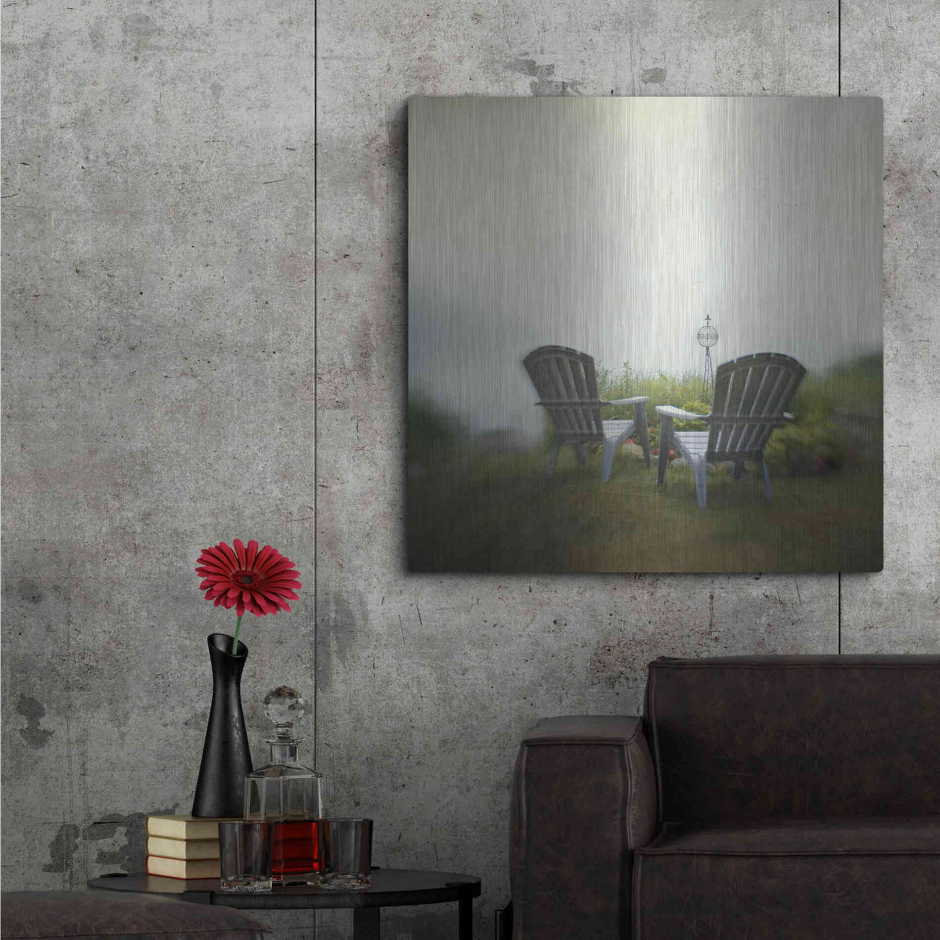 Luxe Metal Art 'Being Present in the Moment' by Dawn D Hanna, Metal Wall Art,36x36