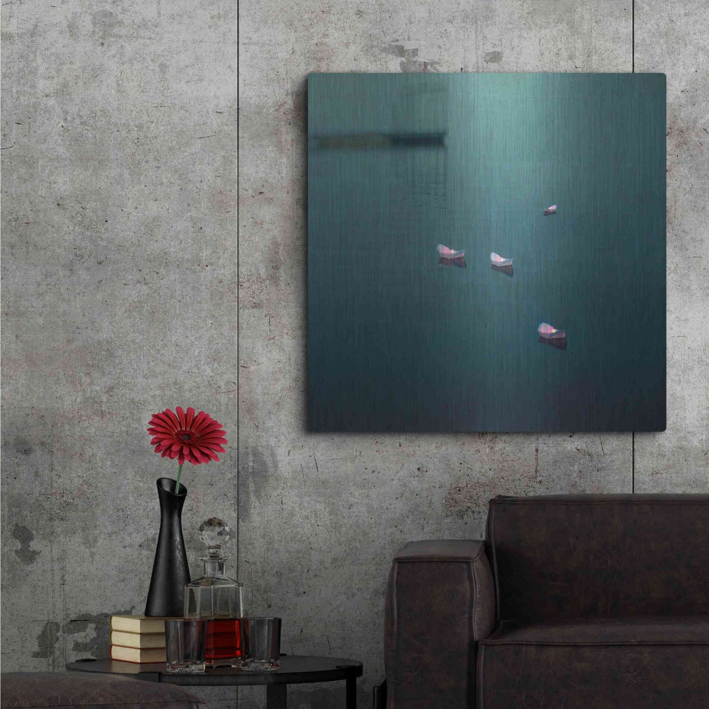 Luxe Metal Art 'Floating Hope' by Dawn D Hanna, Metal Wall Art,36x36