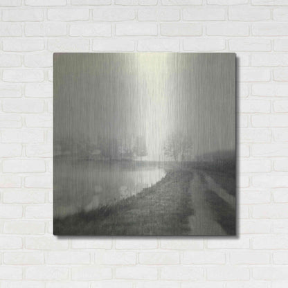 Luxe Metal Art 'Foggy Sunrise' by Dawn D Hanna, Metal Wall Art,36x36