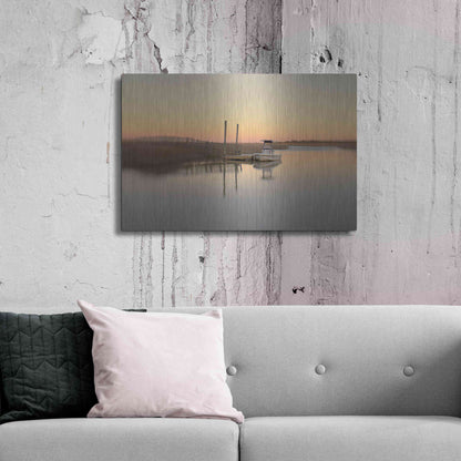 Luxe Metal Art 'Murrells Inlet' by Dawn D Hanna, Metal Wall Art,36x24