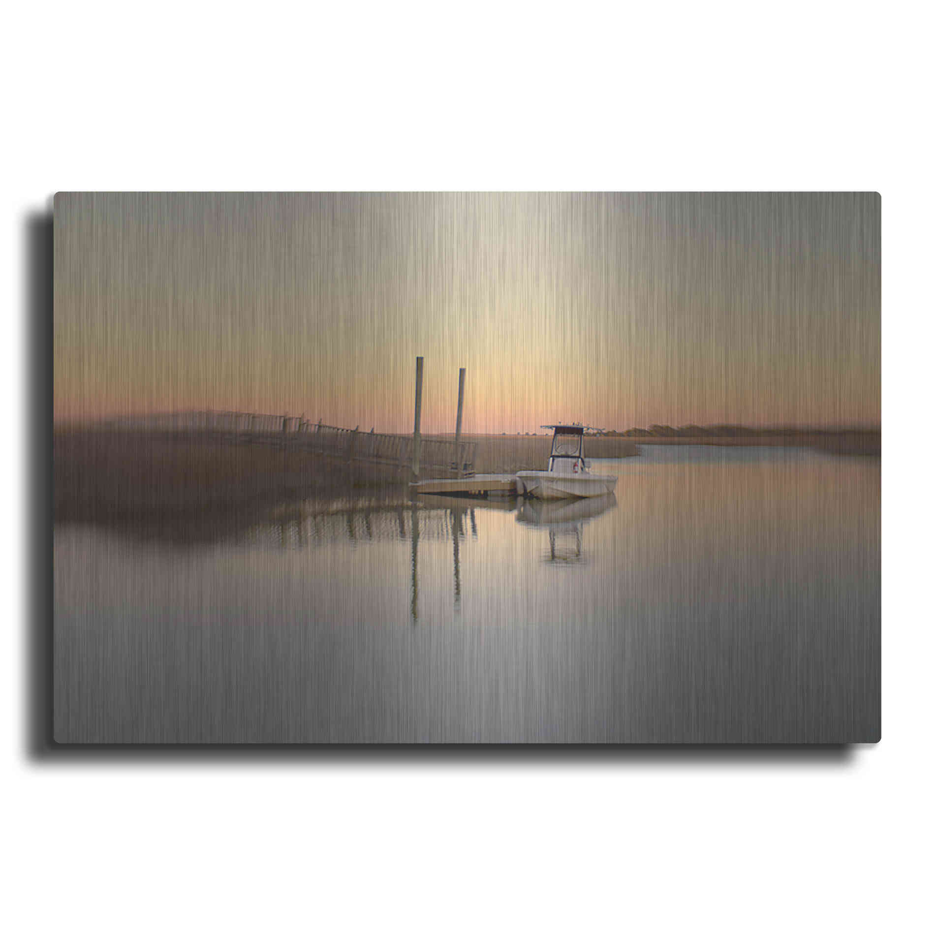 Luxe Metal Art 'Murrells Inlet' by Dawn D Hanna, Metal Wall Art