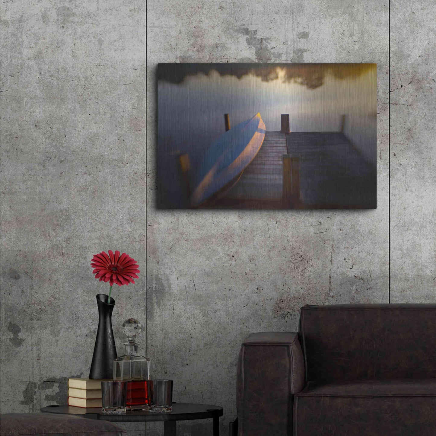 Luxe Metal Art 'The True Light of the Day' by Dawn D Hanna, Metal Wall Art,36x24