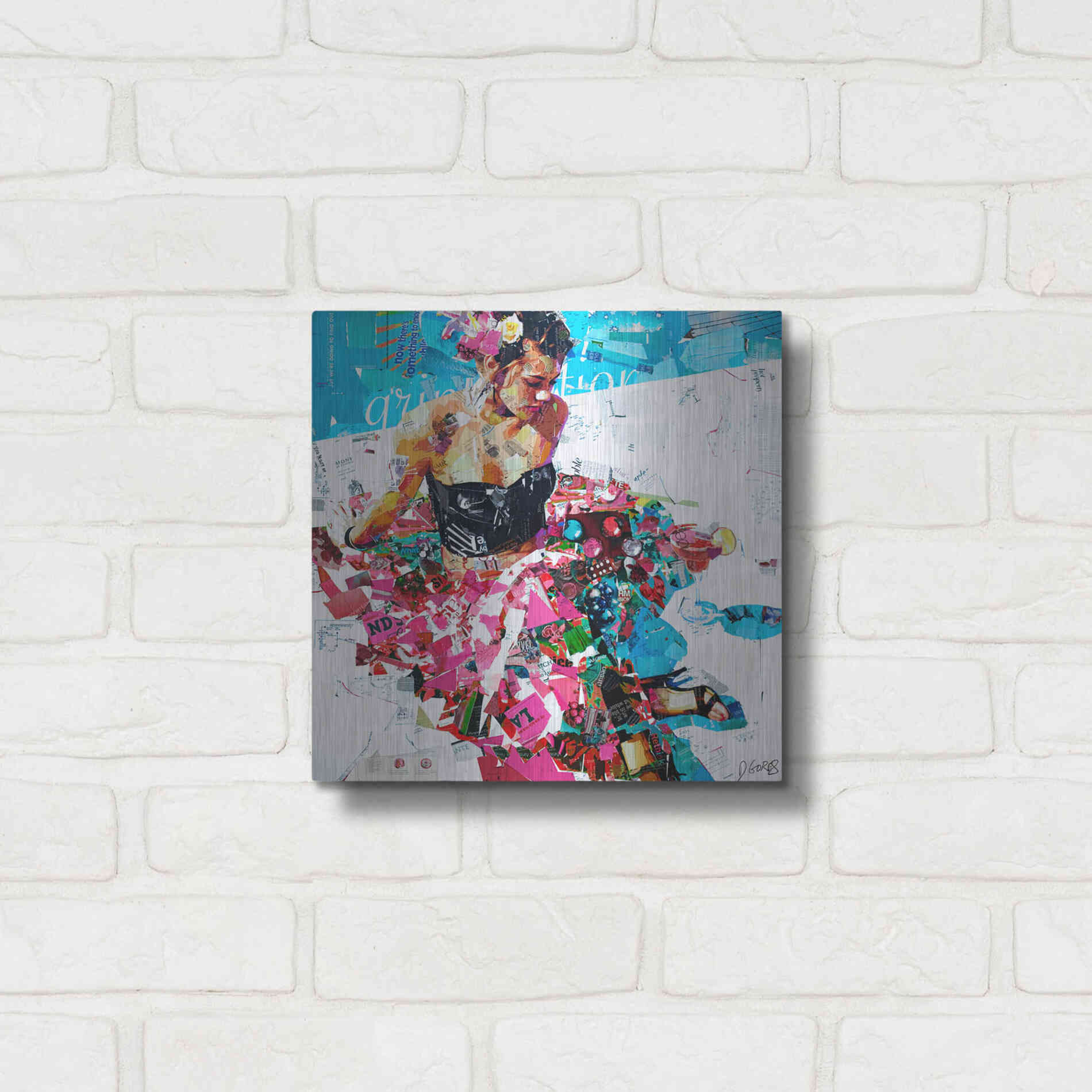 Luxe Metal Art 'All Summer Long' by Derek Gores, Metal Wall Art,12x12