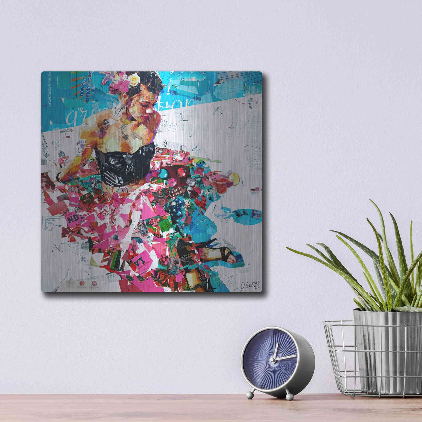 Luxe Metal Art 'All Summer Long' by Derek Gores, Metal Wall Art,12x12