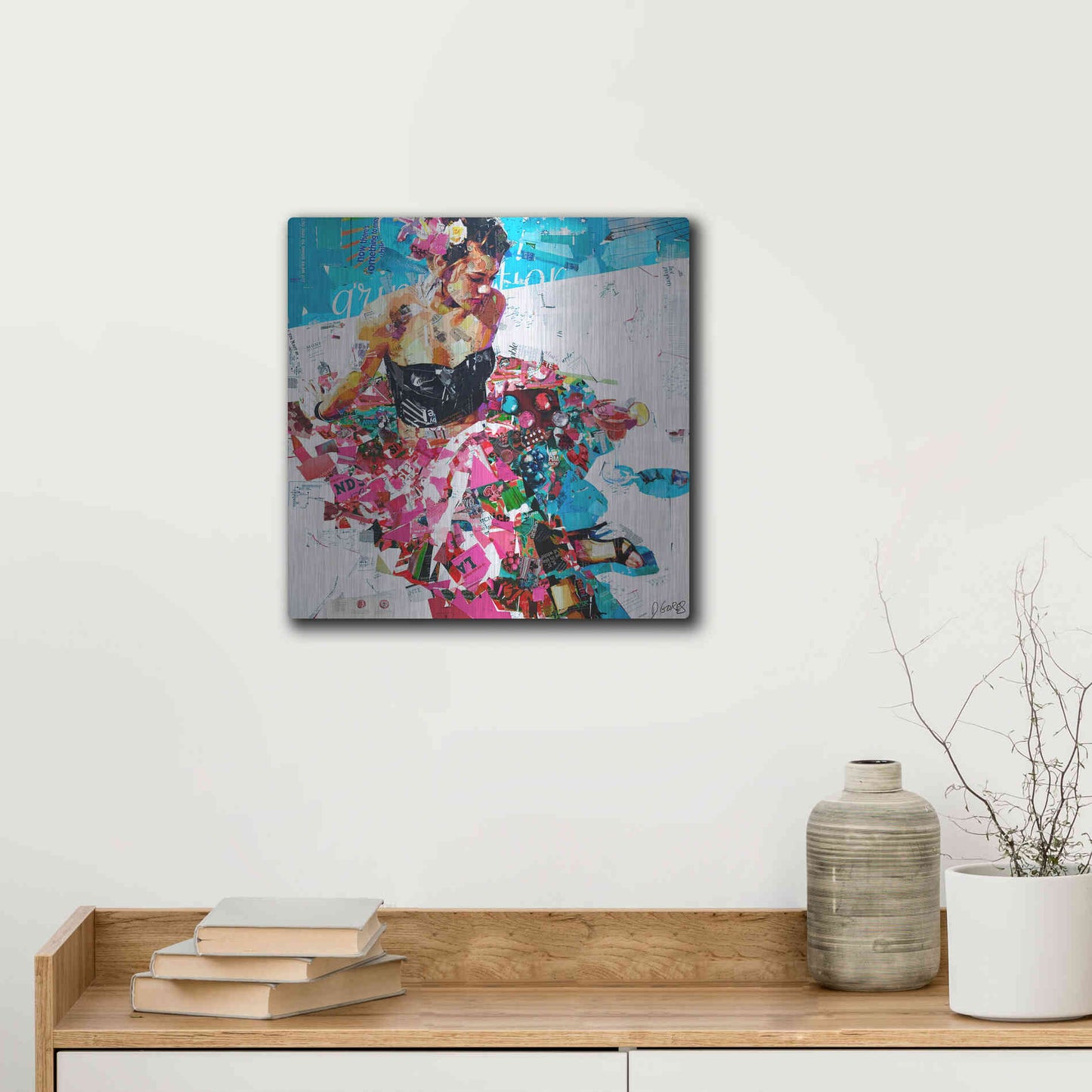 Luxe Metal Art 'All Summer Long' by Derek Gores, Metal Wall Art,12x12