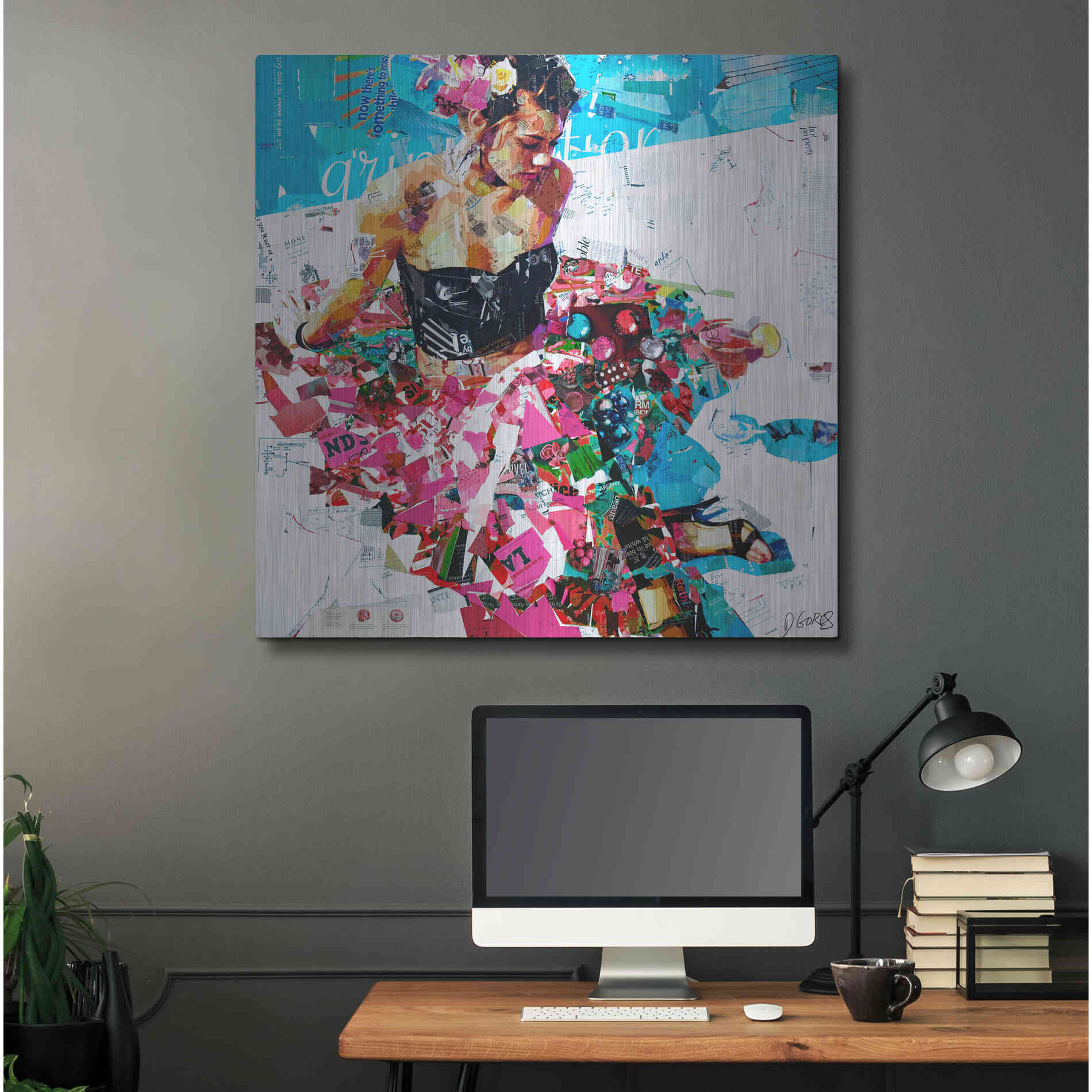 Luxe Metal Art 'All Summer Long' by Derek Gores, Metal Wall Art,36x36