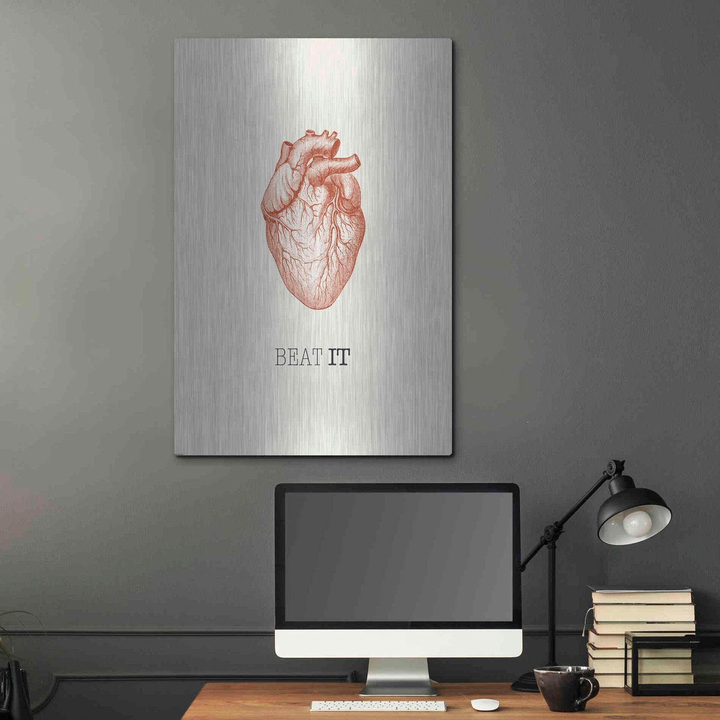 Luxe Metal Art 'Beat It' by GraphINC, Metal Wall Art,24x36