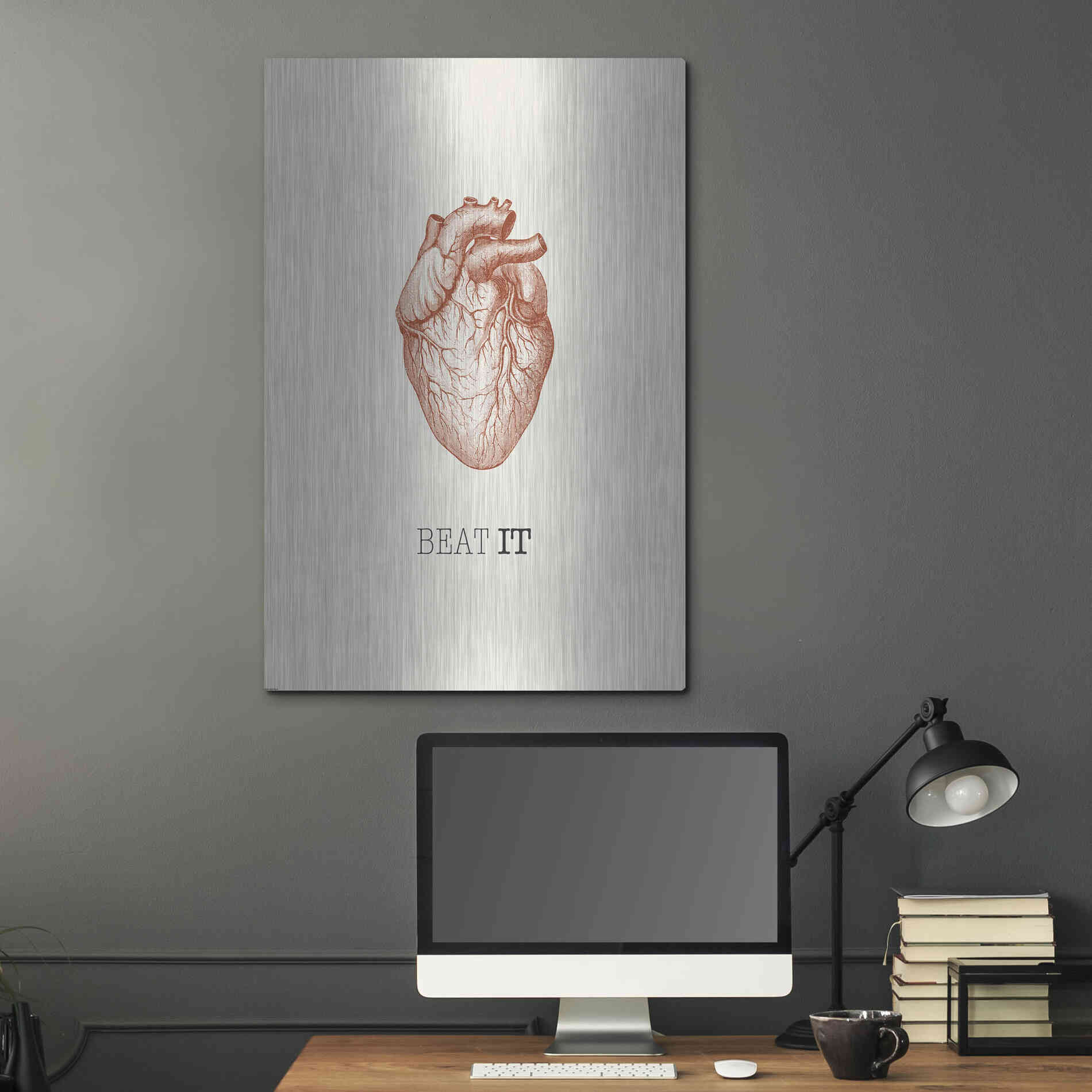 Luxe Metal Art 'Beat It' by GraphINC, Metal Wall Art,24x36