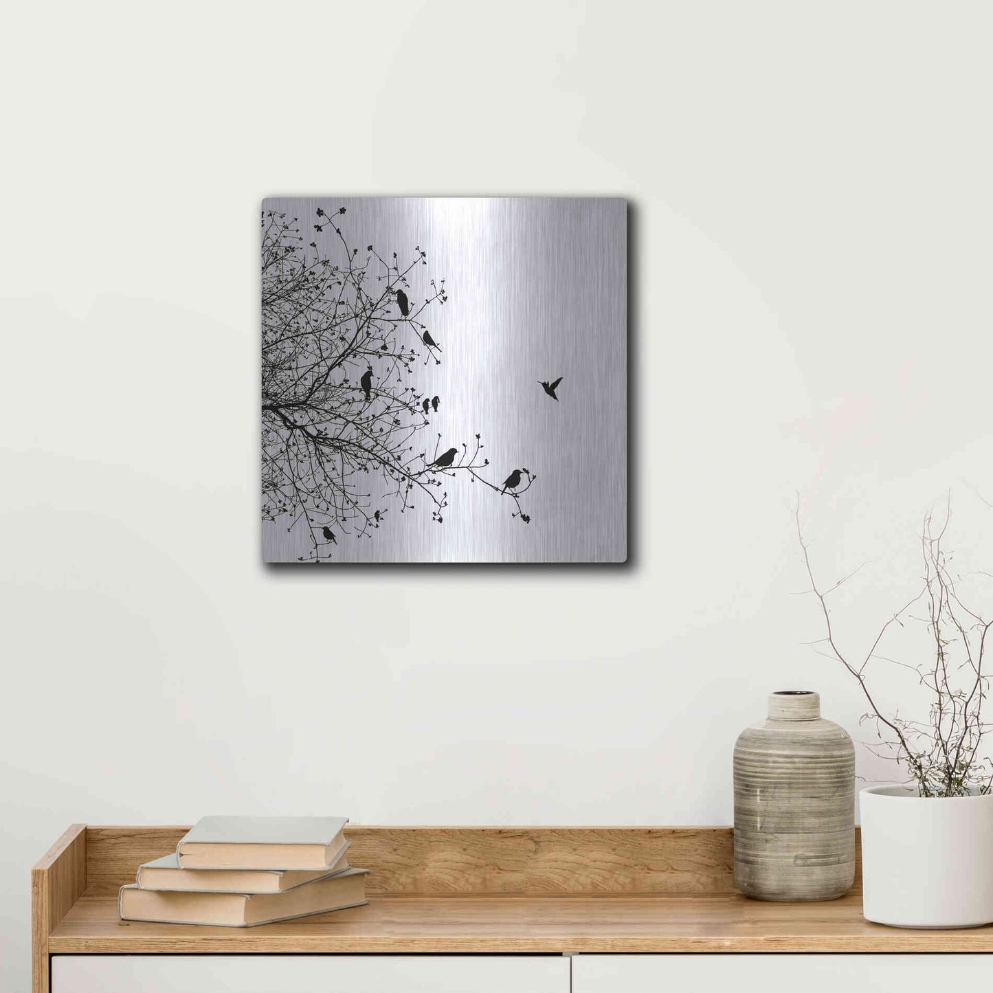 Luxe Metal Art 'Bird I' by GraphINC, Metal Wall Art,12x12