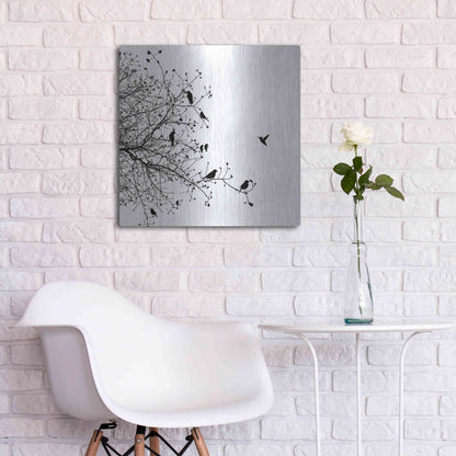 Luxe Metal Art 'Bird I' by GraphINC, Metal Wall Art,24x24