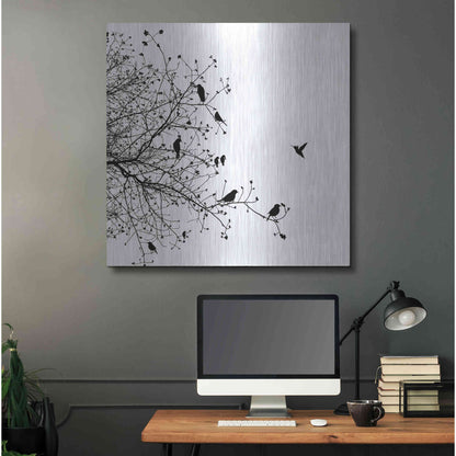 Luxe Metal Art 'Bird I' by GraphINC, Metal Wall Art,36x36